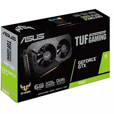 Видеокарта ASUS GeForce GTX1660 6144Mb TUF GAMING (TUF-GTX1660-6G-GAMING) - 6 Видеокарта ASUS GeForce GTX1660 6144Mb TUF GAMING (TUF-GTX1660-6G-GAMING) - 6
