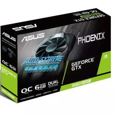 Видеокарта ASUS GeForce GTX1660 SUPER 6144Mb PHOENIX OC (PH-GTX1660S-O6G) - 6