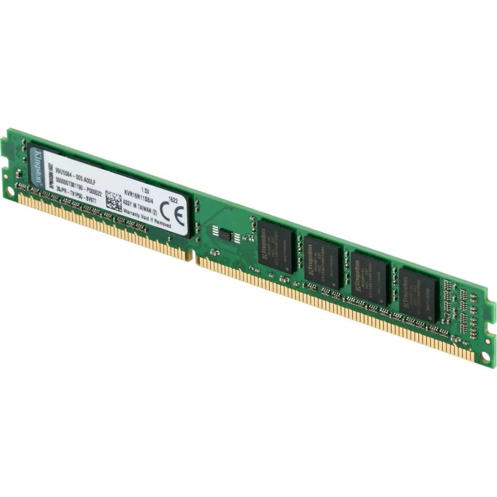 Модуль памяти для компьютера DDR3 4GB 1600 MHz Kingston (KVR16N11S8/4) - 2 Модуль памяти для компьютера DDR3 4GB 1600 MHz Kingston (KVR16N11S8/4) - 2