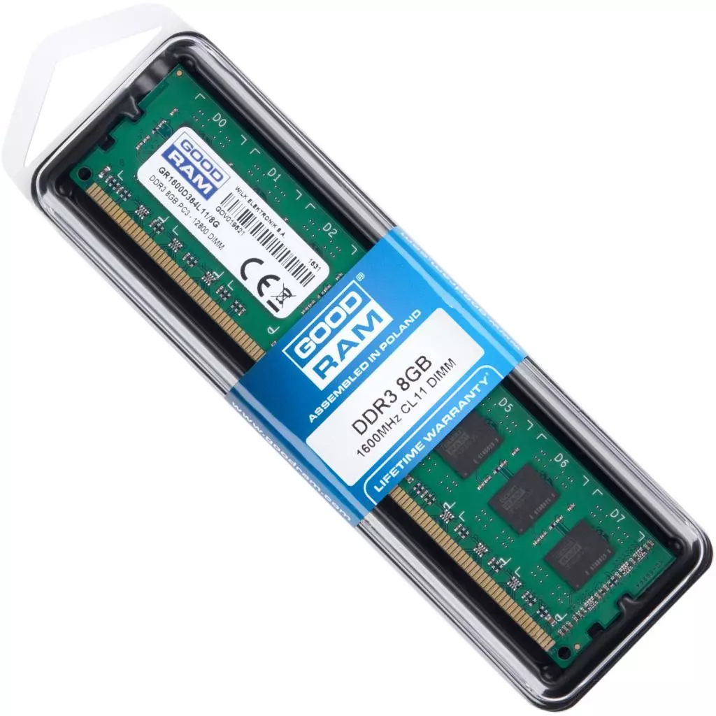 Модуль памяти для компьютера DDR3L 8GB 1600 MHz GOODRAM (GR1600D364L11/8G / GR1600D3V64L11/8G) - 4 Модуль памяти для компьютера DDR3L 8GB 1600 MHz GOODRAM (GR1600D364L11/8G / GR1600D3V64L11/8G) - 4