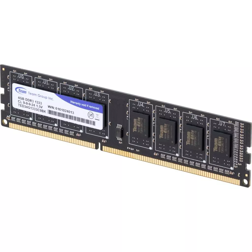 Модуль памяти для компьютера DDR3 4GB 1333 MHz Team (TED34G1333C901 / TED34GM1333C901) - 2