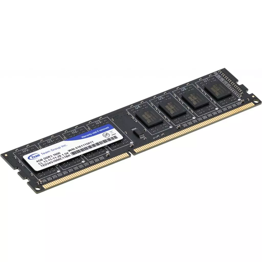 Модуль памяти для компьютера DDR3 4GB 1600 MHz Team (TED34GM1600C1101 / TED34G1600C1101) - 1 Модуль памяти для компьютера DDR3 4GB 1600 MHz Team (TED34GM1600C1101 / TED34G1600C1101) - 1