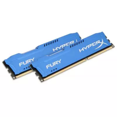Модуль памяти для компьютера DDR3 16Gb (2x8GB) 1600 MHz HyperX Fury Fury Blu Kingston Fury (ex.HyperX) (HX316C10FK2/16) - 1