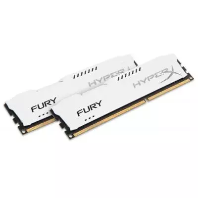 Модуль памяти для компьютера DDR3 16Gb (2x8GB) 1600 MHz HyperX Fury White Kingston Fury (ex.HyperX) (HX316C10FWK2/16) - 1