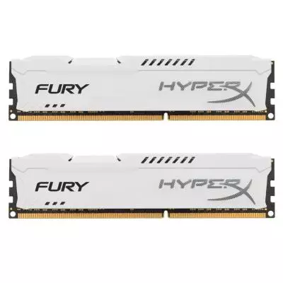 Модуль памяти для компьютера DDR3 16Gb (2x8GB) 1600 MHz HyperX Fury White Kingston Fury (ex.HyperX) (HX316C10FWK2/16)