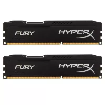 Модуль памяти для компьютера DDR3 8Gb (2x4GB) 1600 MHz HyperX Fury Black Kingston Fury (ex.HyperX) (HX316C10FBK2/8)