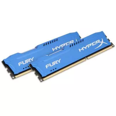 Модуль памяти для компьютера DDR3 8Gb (2x4GB) 1600 MHz HyperX Fury Blu Kingston Fury (ex.HyperX) (HX316C10FK2/8) - 1