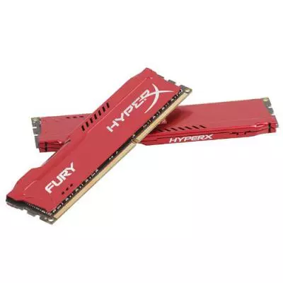 Модуль памяти для компьютера DDR3 8Gb (2x4GB) 1600 MHz HyperX Fury Red Kingston Fury (ex.HyperX) (HX316C10FRK2/8) - 2