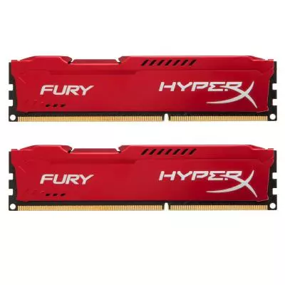 Модуль памяти для компьютера DDR3 8Gb (2x4GB) 1600 MHz HyperX Fury Red Kingston Fury (ex.HyperX) (HX316C10FRK2/8)