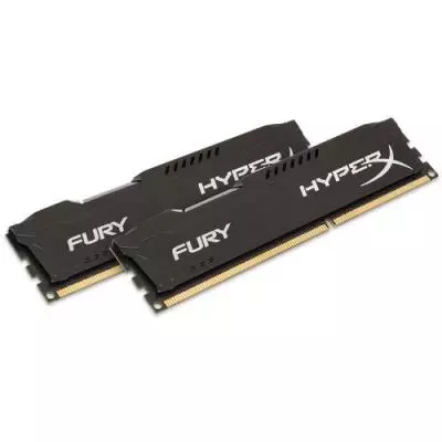 Модуль памяти для компьютера DDR3 8Gb (2x4GB) 1866 MHz HyperX Fury Black Kingston Fury (ex.HyperX) (HX318C10FBK2/8) - 1