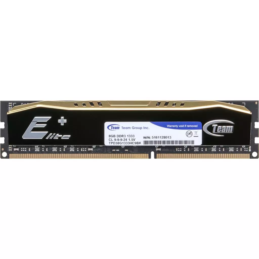 Модуль памяти для компьютера DDR3 8GB 1333 MHz Elite Plus Team (TPD38G1333HC901) - 1