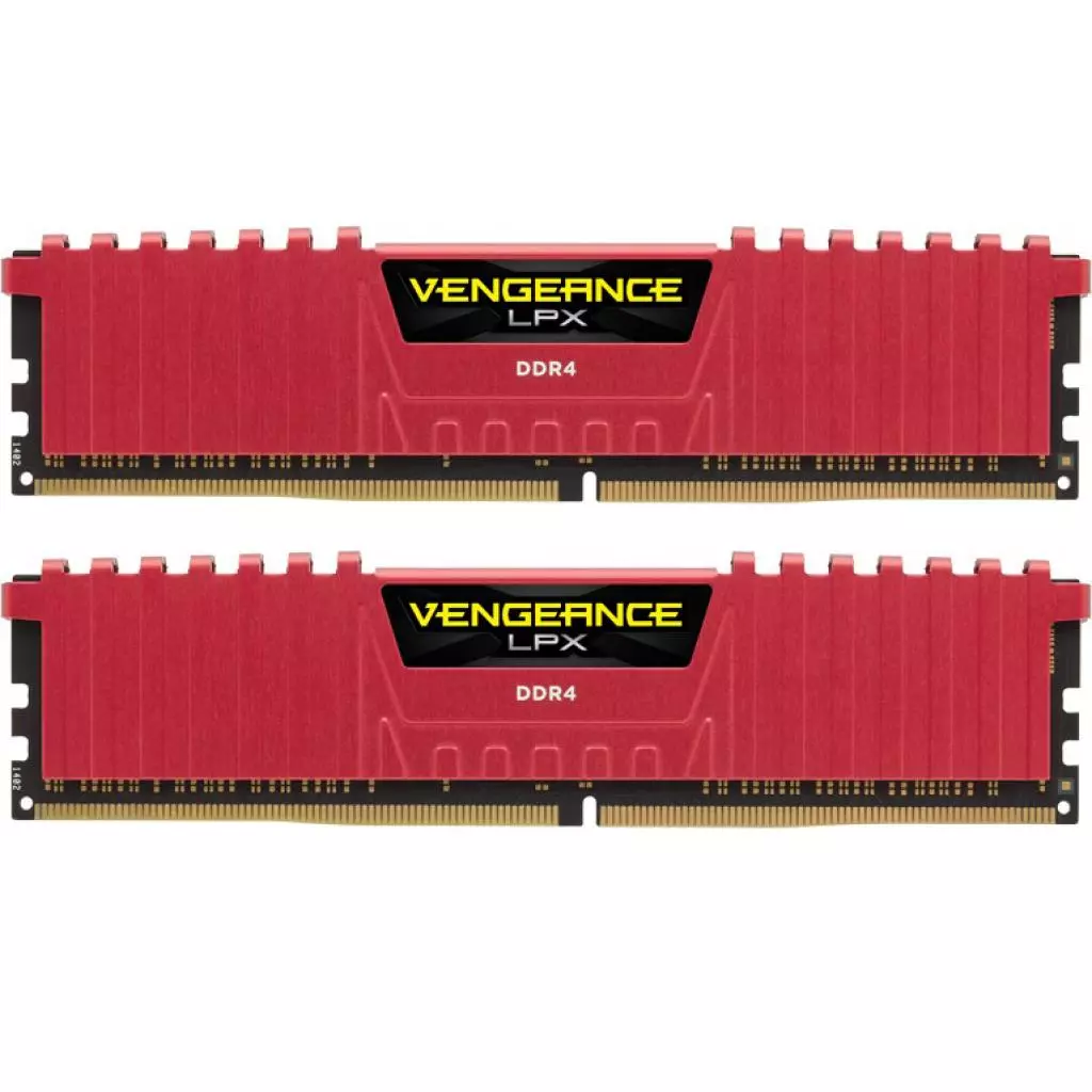 Модуль памяти для компьютера DDR4 16GB (2x8GB) 3000 MHz Vengeance LPX Red Corsair (CMK16GX4M2B3000C15R)
