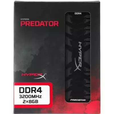 Модуль памяти для компьютера DDR4 16GB (2x8GB) 3200 MHz HyperX Predator Black Kingston Fury (ex.HyperX) (HX432C16PB3K2/16) - 4