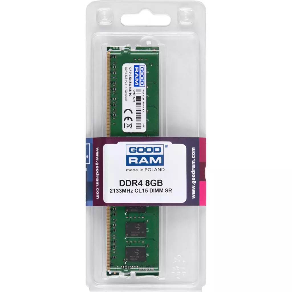 Модуль памяти для компьютера DDR4 8GB 2133 MHz Goodram (GR2133D464L15S/8G) - 4 Модуль памяти для компьютера DDR4 8GB 2133 MHz Goodram (GR2133D464L15S/8G) - 4