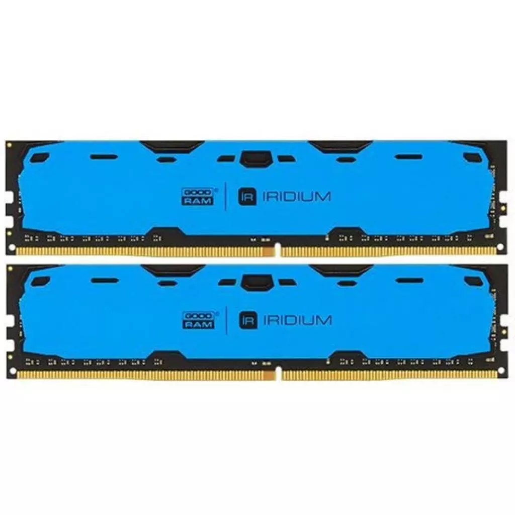 Модуль памяти для компьютера DDR4 16GB (2x8GB) 2400 MHz Iridium Blue Goodram (IR-B2400D464L15S/16GDC)