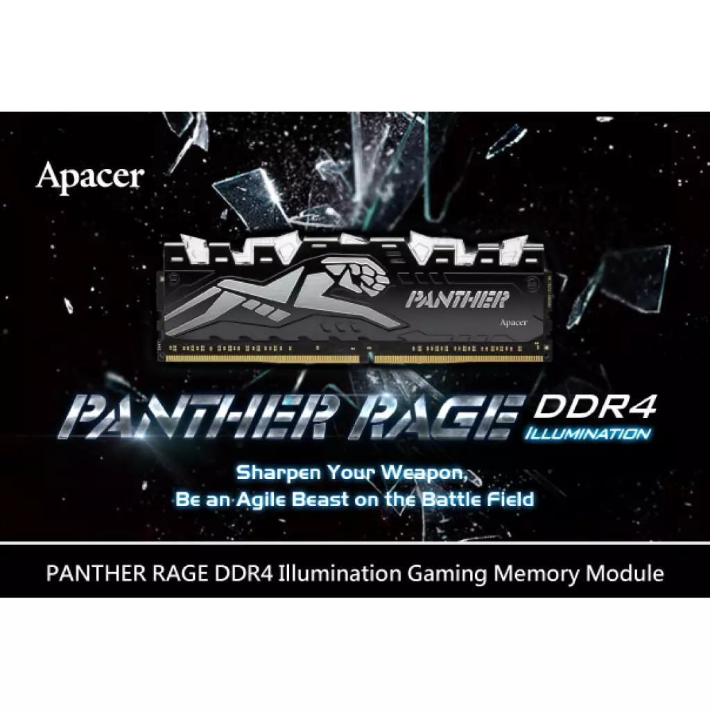 Модуль памяти для компьютера DDR4 8GB 2800 MHz Panther Rage Series Apacer (EK.08G2W.GFJ) - 1 Модуль памяти для компьютера DDR4 8GB 2800 MHz Panther Rage Series Apacer (EK.08G2W.GFJ) - 1