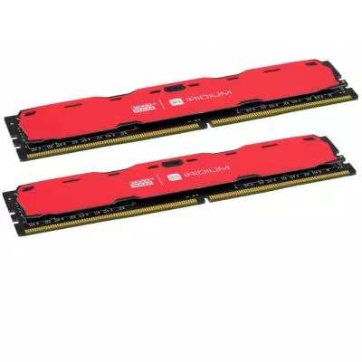 Модуль памяти для компьютера DDR4 16GB (2x8GB) 2400 MHz Iridium Red Goodram (IR-R2400D464L15S/16GDC) - 1 Модуль памяти для компьютера DDR4 16GB (2x8GB) 2400 MHz Iridium Red Goodram (IR-R2400D464L15S/16GDC) - 1