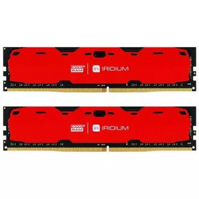 Модуль памяти для компьютера DDR4 16GB (2x8GB) 2400 MHz Iridium Red Goodram (IR-R2400D464L15S/16GDC)