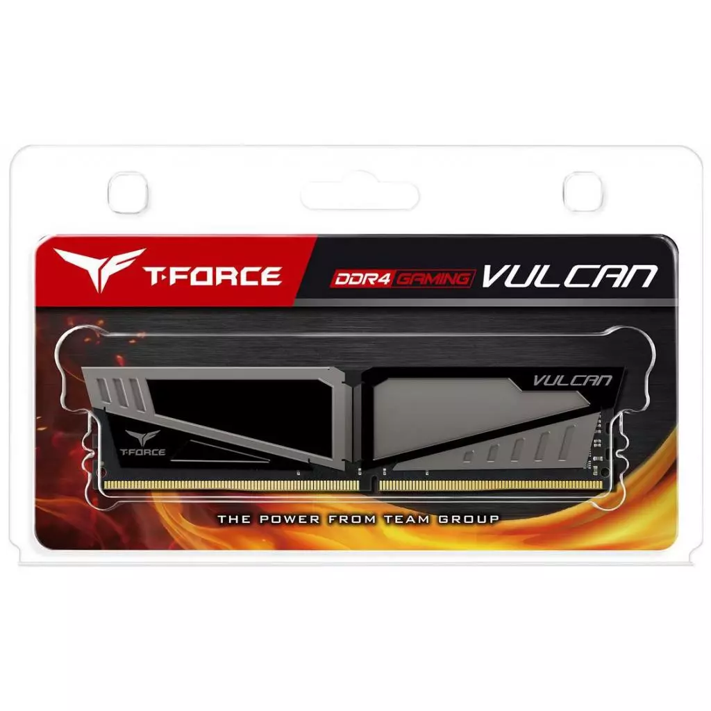 Модуль памяти для компьютера DDR4 16GB 2400 MHz T-Force Vulcan Gray Team (TLGD416G2400HC15B01) - 4
