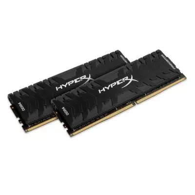Модуль памяти для компьютера DDR4 16GB (2x8GB) 2666 MHz HyperX PREDATOR Black Kingston Fury (ex.HyperX) (HX426C13PB3K2/16) - 1