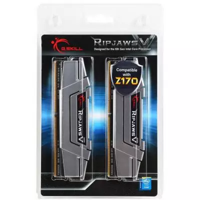 Модуль памяти для компьютера DDR4 16GB (2x8GB) 2666 MHz RipjawsV Silver G.Skill (F4-2666C15D-16GVS) - 2