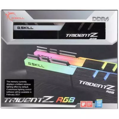 Модуль памяти для компьютера DDR4 16GB (2x8GB) 3000 MHz TridentZ RGB Black G.Skill (F4-3000C16D-16GTZR) - 1 Модуль памяти для компьютера DDR4 16GB (2x8GB) 3000 MHz TridentZ RGB Black G.Skill (F4-3000C16D-16GTZR) - 1