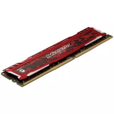 Модуль памяти для компьютера DDR4 8GB 2666 MHz Ballistix Sport LT Red Micron (BLS8G4D26BFSEK) - 1 Модуль памяти для компьютера DDR4 8GB 2666 MHz Ballistix Sport LT Red Micron (BLS8G4D26BFSEK) - 1