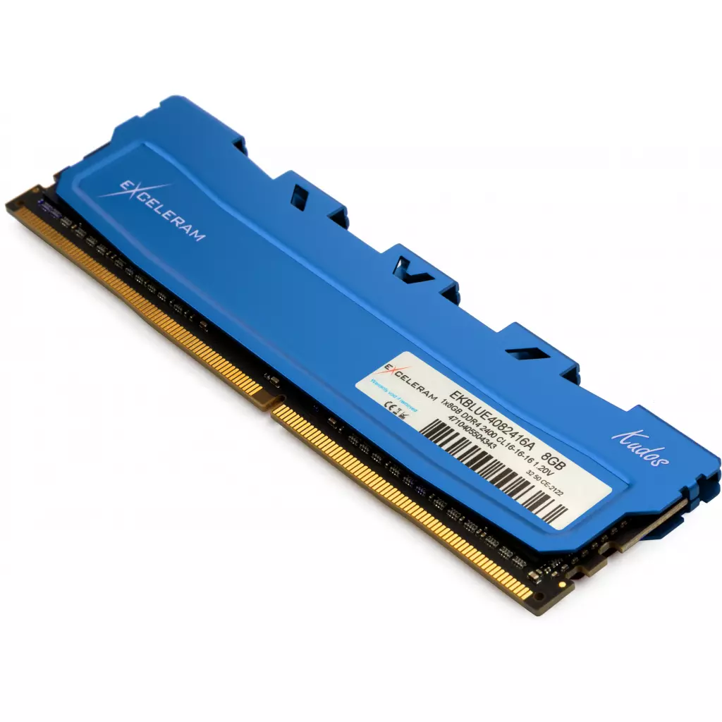 Модуль памяти для компьютера DDR4 8GB 2400 MHz Blue Kudos eXceleram (EKBLUE4082416A) - 1 Модуль памяти для компьютера DDR4 8GB 2400 MHz Blue Kudos eXceleram (EKBLUE4082416A) - 1