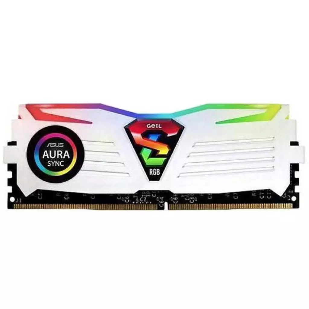 Модуль памяти для компьютера DDR4 16GB (2x8GB) 3200 MHz Super Luce White RGB Sync LED Geil (GLWS416GB3200C16ADC) - 1