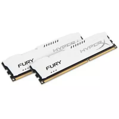Модуль памяти для компьютера DDR4 16GB (2x8GB) 3466 MHz HyperX FURY White Kingston Fury (ex.HyperX) (HX434C19FW2K2/16) - 1