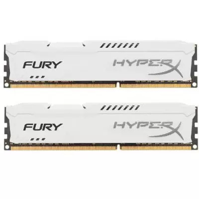 Модуль памяти для компьютера DDR4 16GB (2x8GB) 3466 MHz HyperX FURY White Kingston Fury (ex.HyperX) (HX434C19FW2K2/16)