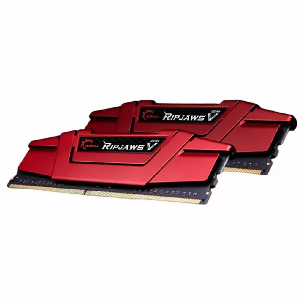 Модуль памяти для компьютера DDR4 16GB (2x8GB) 2400 MHz RipjawsV Red G.Skill (F4-2400C17D-16GVR) - 2 Модуль памяти для компьютера DDR4 16GB (2x8GB) 2400 MHz RipjawsV Red G.Skill (F4-2400C17D-16GVR) - 2