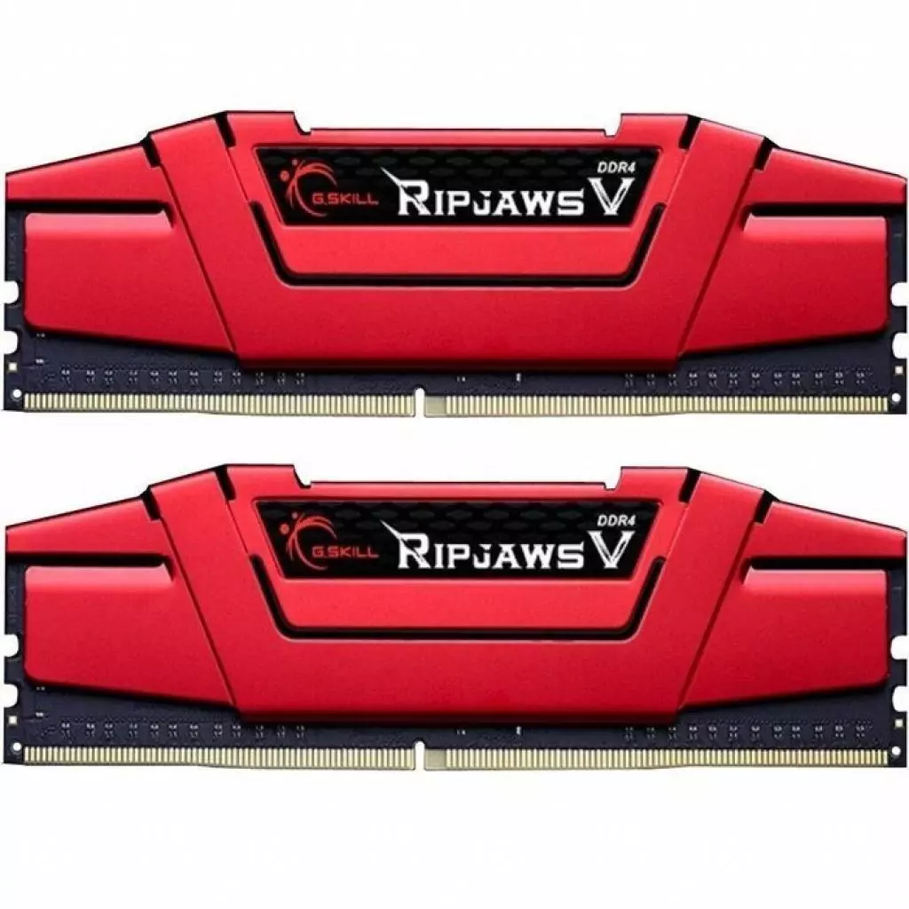 Модуль памяти для компьютера DDR4 16GB (2x8GB) 2400 MHz RipjawsV Red G.Skill (F4-2400C17D-16GVR)