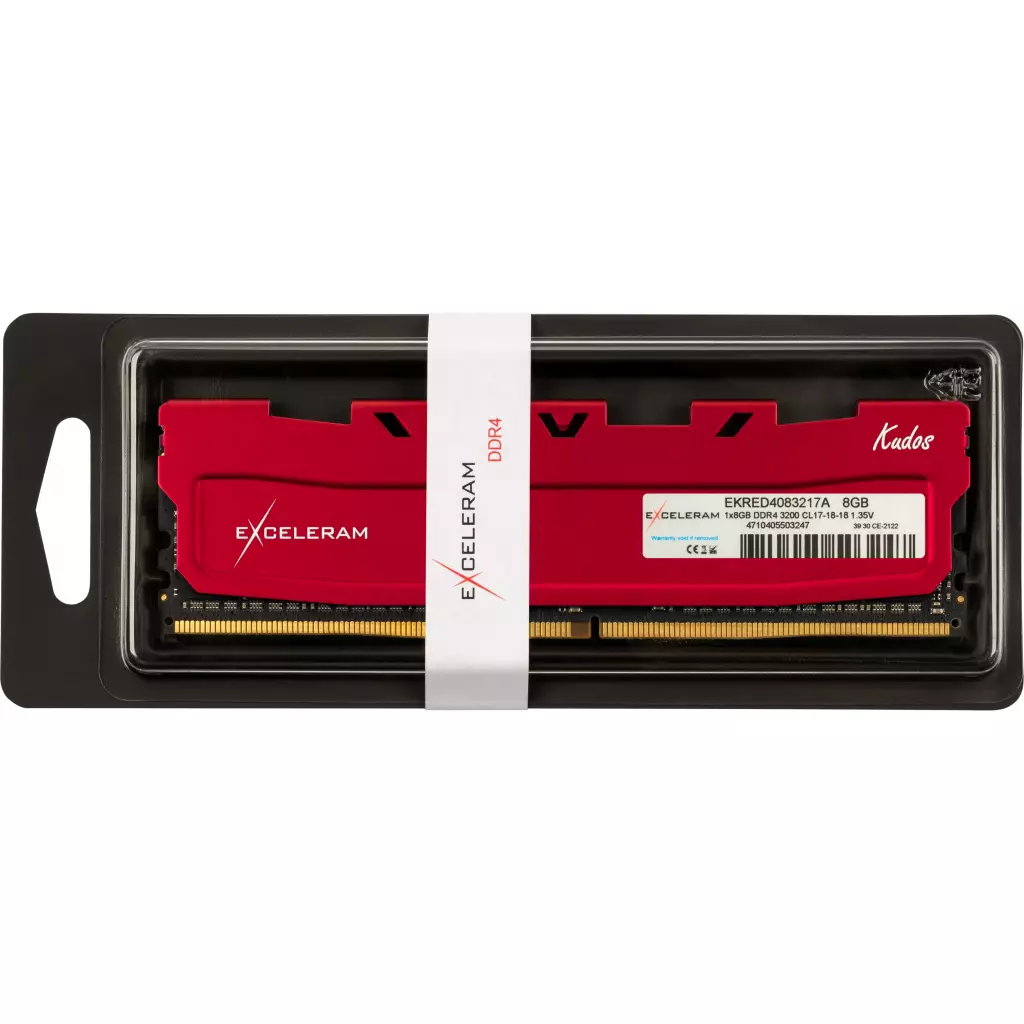 Модуль памяти для компьютера DDR4 8GB 3200 MHz Kudos Red eXceleram (EKRED4083217A) - 2 Модуль памяти для компьютера DDR4 8GB 3200 MHz Kudos Red eXceleram (EKRED4083217A) - 2