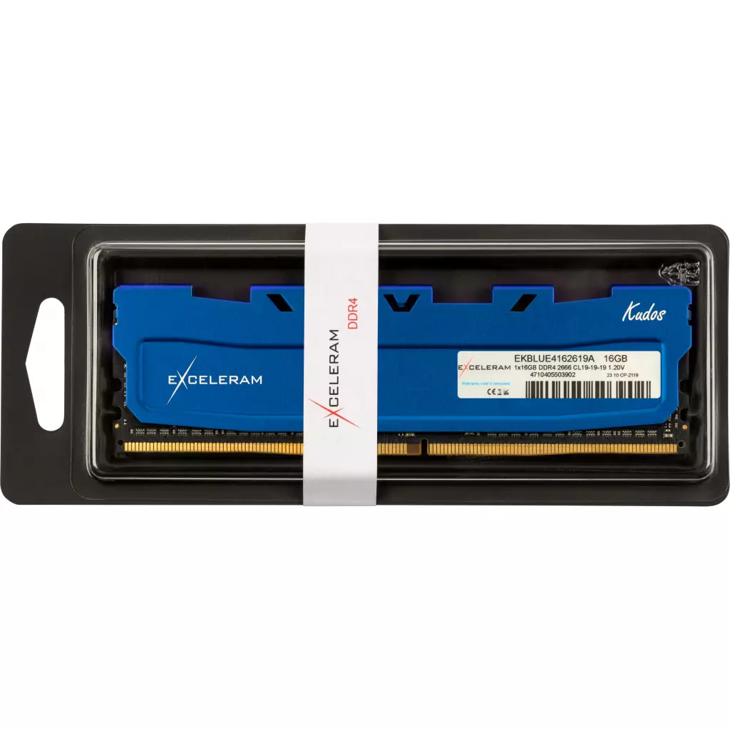 Модуль памяти для компьютера DDR4 16GB 2666 MHz Kudos Blue eXceleram (EKBLUE4162619A) - 2