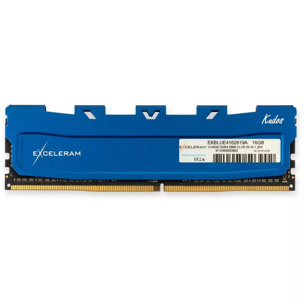 Модуль памяти для компьютера DDR4 16GB 2666 MHz Kudos Blue eXceleram (EKBLUE4162619A)