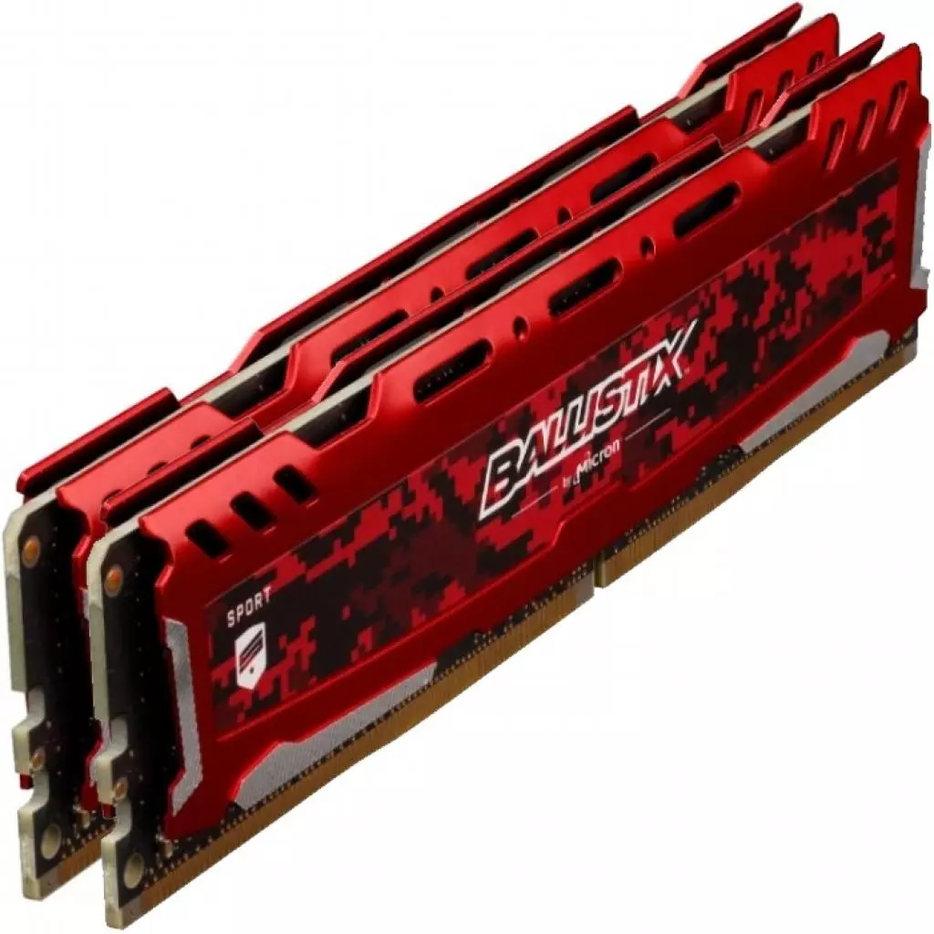 Модуль памяти для компьютера DDR4 16GB (2x8GB) 2666 MHz Red Micron (BLS2K8G4D26BFSEK) - 1 Модуль памяти для компьютера DDR4 16GB (2x8GB) 2666 MHz Red Micron (BLS2K8G4D26BFSEK) - 1