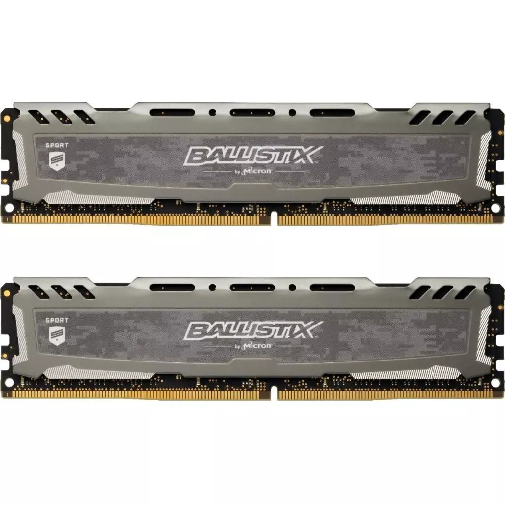 Модуль памяти для компьютера DDR4 32GB (2x16GB) 3000 MHz Ballistix Sport LT Gray Micron (BLS2K16G4D30AESB)