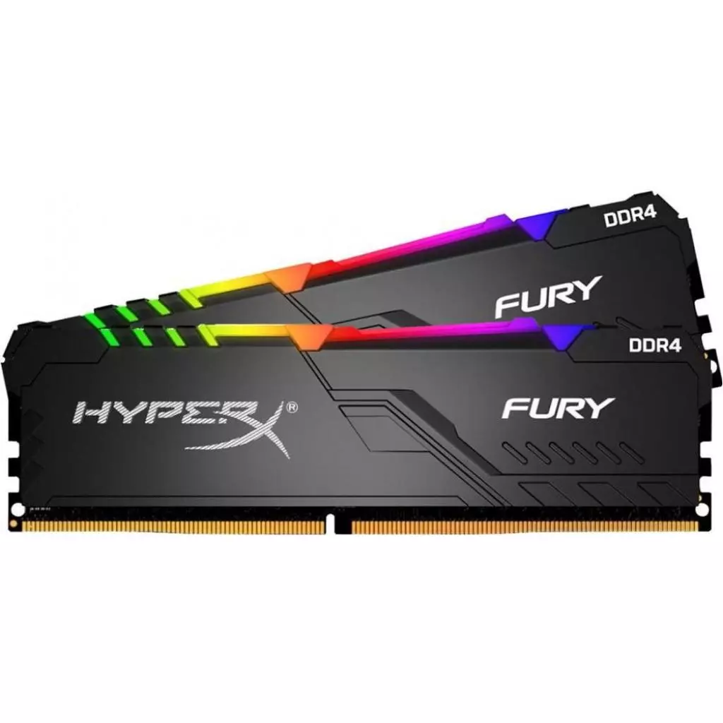 Модуль памяти для компьютера DDR4 16GB (2x8GB) 3200 MHz HyperX FURY RGB Kingston Fury (ex.HyperX) (HX432C16FB3AK2/16) - 1 Модуль памяти для компьютера DDR4 16GB (2x8GB) 3200 MHz HyperX FURY RGB Kingston Fury (ex.HyperX) (HX432C16FB3AK2/16) - 1