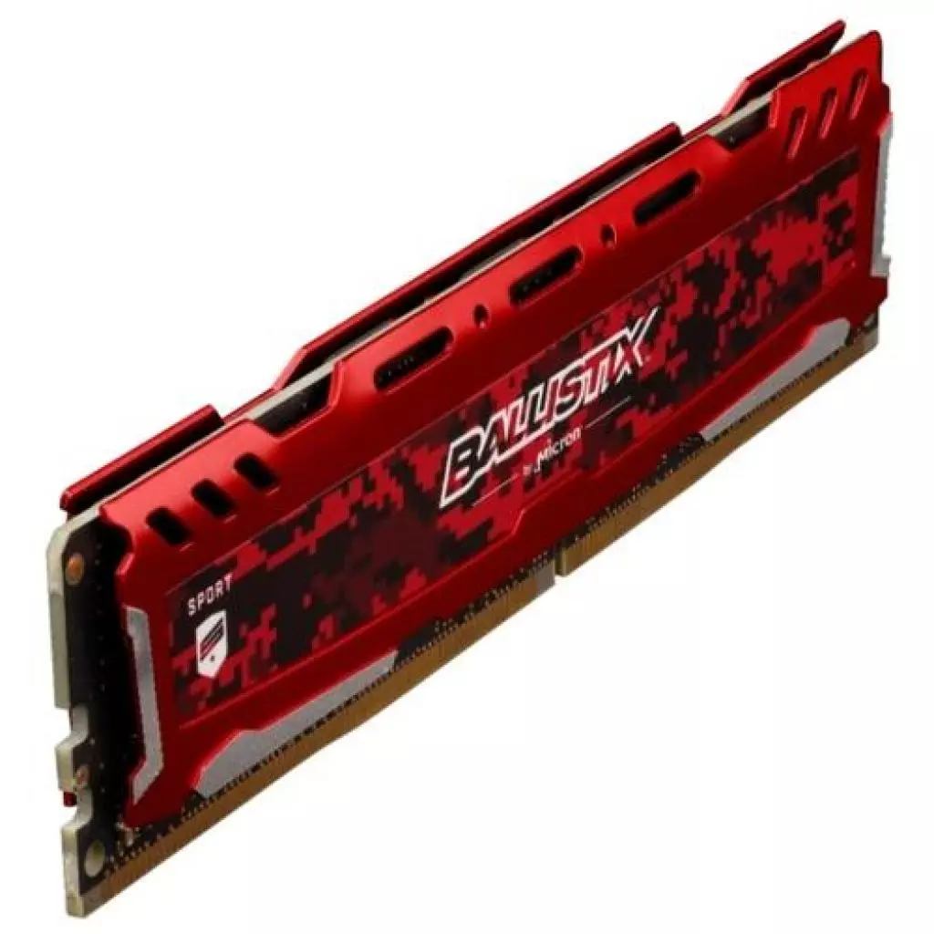 Модуль памяти для компьютера DDR4 16GB 3200 MHz Ballistix Sport Red Micron (BLS16G4D32AESE) - 1 Модуль памяти для компьютера DDR4 16GB 3200 MHz Ballistix Sport Red Micron (BLS16G4D32AESE) - 1