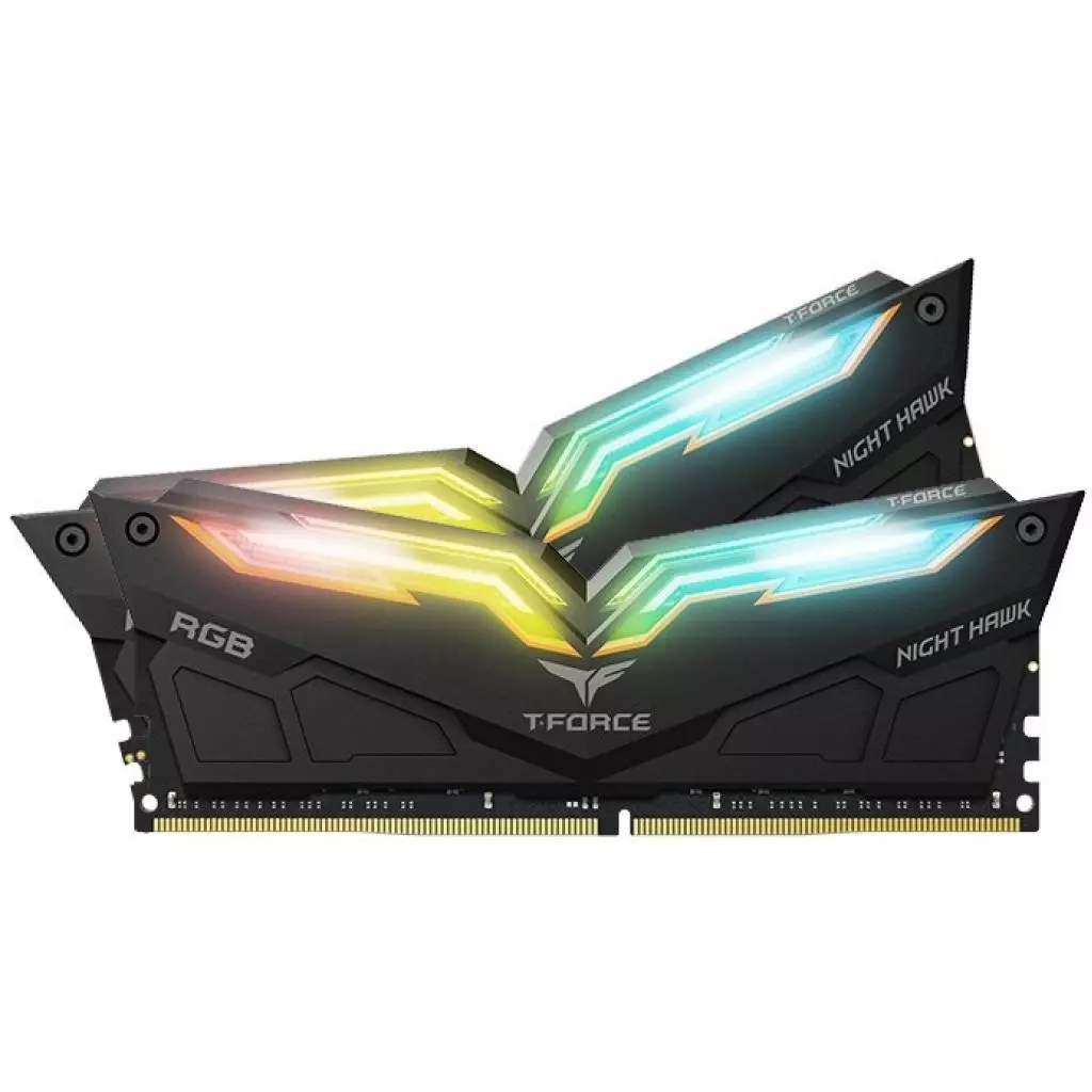 Модуль памяти для компьютера DDR4 32GB (2x16GB) 3200 MHz T-Force Night Hawk RGB Black Team (TF1D432G3200HC16CDC0) - 2 Модуль памяти для компьютера DDR4 32GB (2x16GB) 3200 MHz T-Force Night Hawk RGB Black Team (TF1D432G3200HC16CDC0) - 2