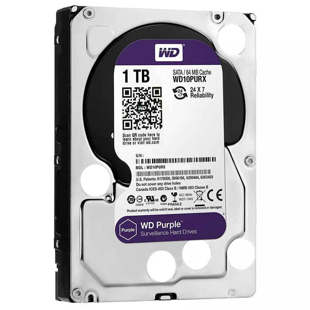 Жесткий диск 3.5" 1TB WD (WD10PURZ) - 1 Жесткий диск 3.5" 1TB WD (WD10PURZ) - 1