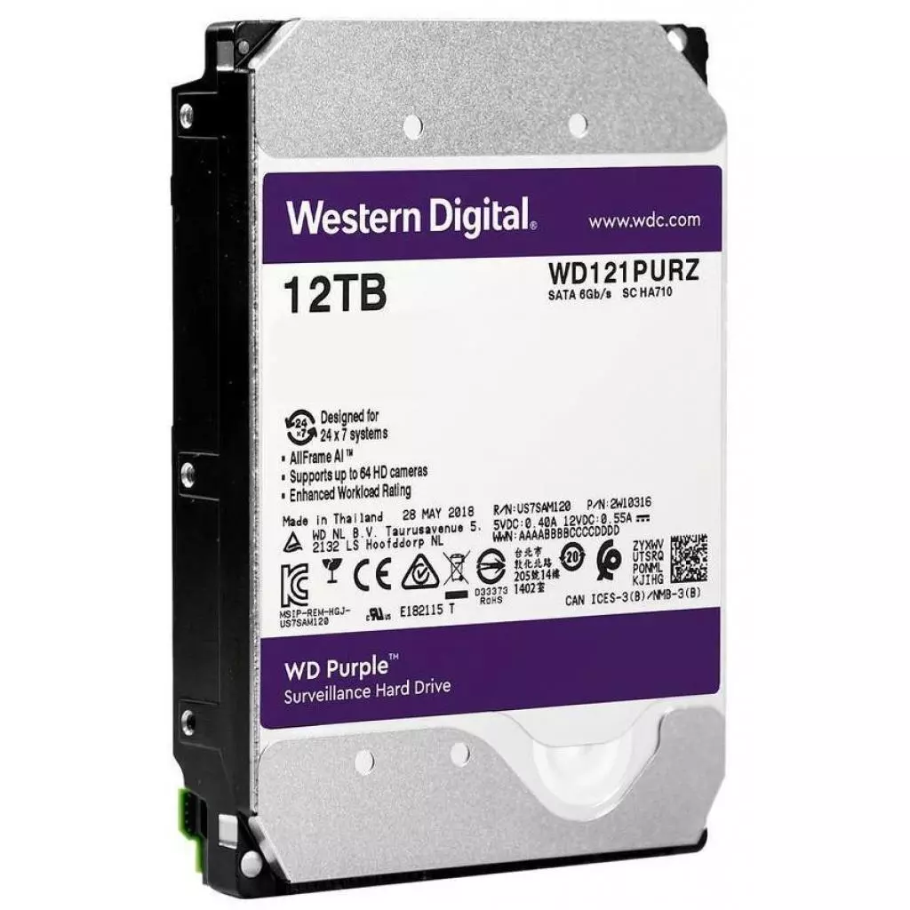 Жесткий диск 3.5" 12TB WD (WD121PURZ) - 1 Жесткий диск 3.5" 12TB WD (WD121PURZ) - 1