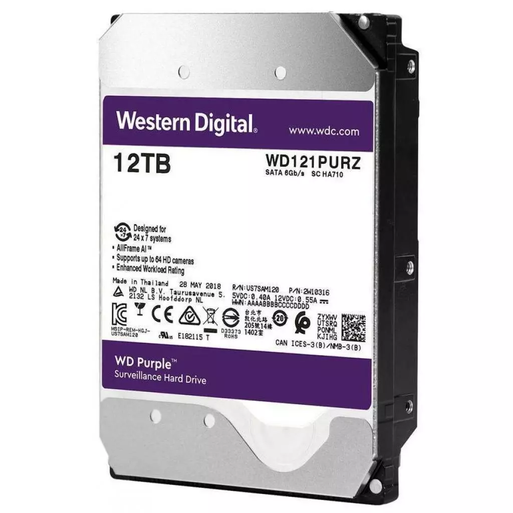 Жесткий диск 3.5" 12TB WD (WD121PURZ) - 2 Жесткий диск 3.5" 12TB WD (WD121PURZ) - 2