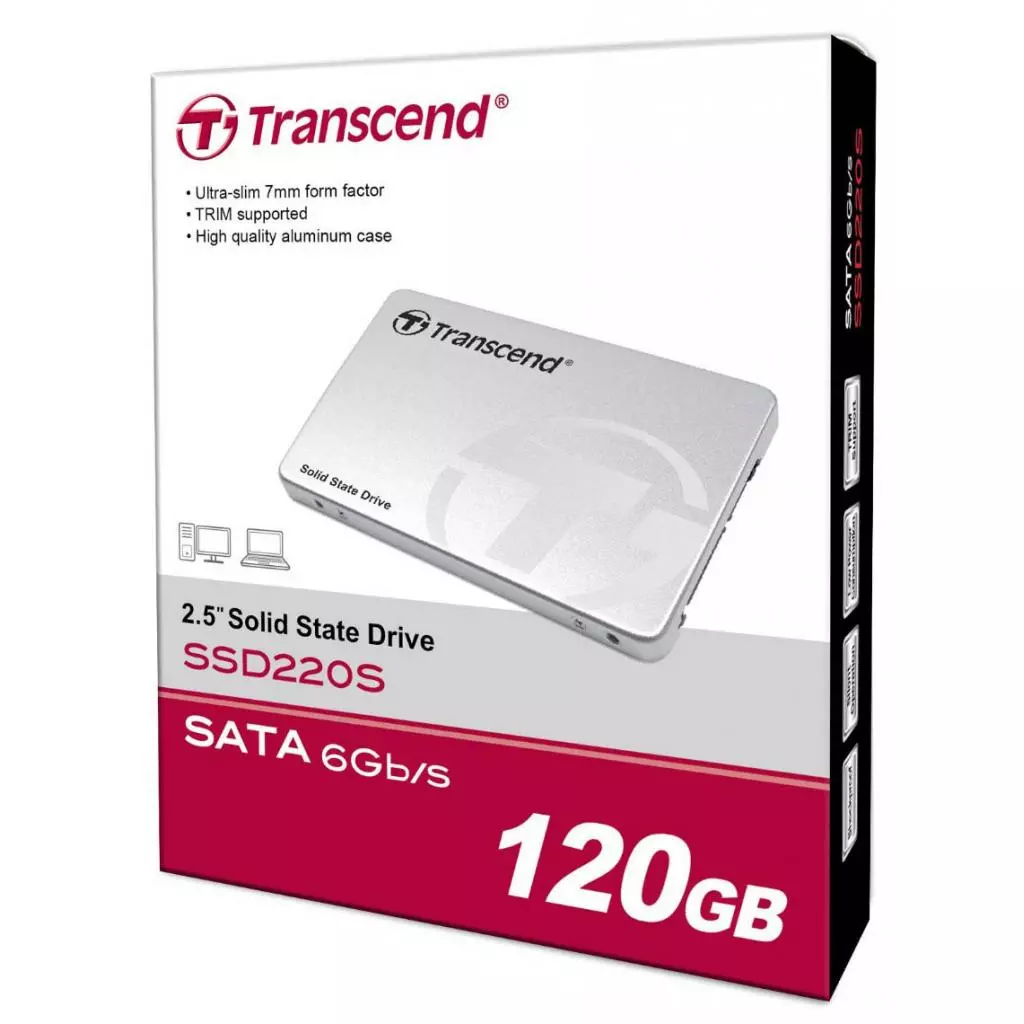 Накопитель SSD 2.5" 120GB Transcend (TS120GSSD220S) - 4 Накопитель SSD 2.5" 120GB Transcend (TS120GSSD220S) - 4