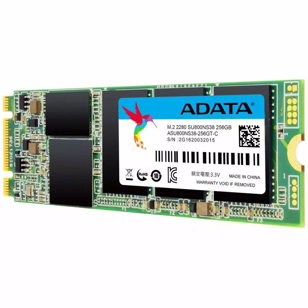 Накопитель SSD M.2 2280 256GB ADATA (ASU800NS38-256GT-C) - 2