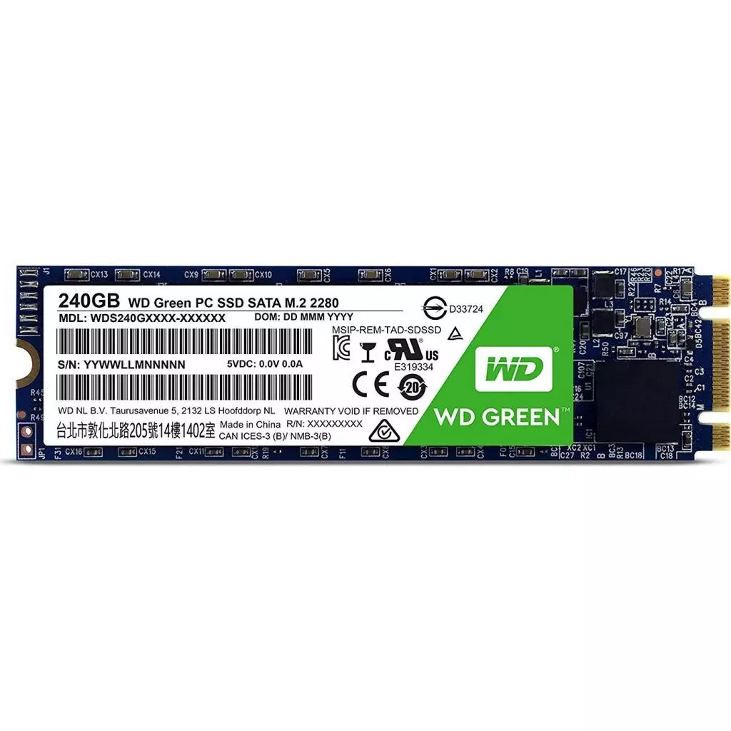 Накопитель SSD M.2 2280 240GB WD (WDS240G2G0B)