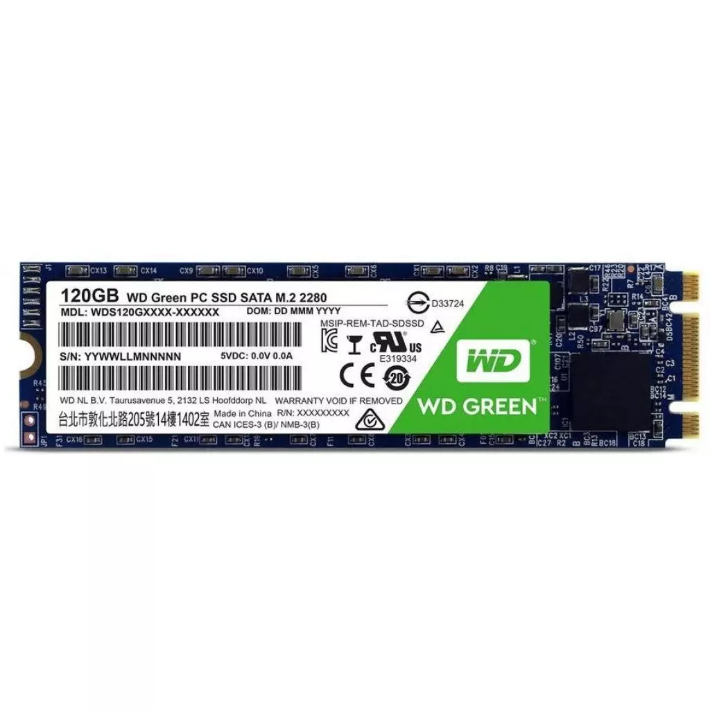 Накопитель SSD M.2 2280 120GB WD (WDS120G2G0B)