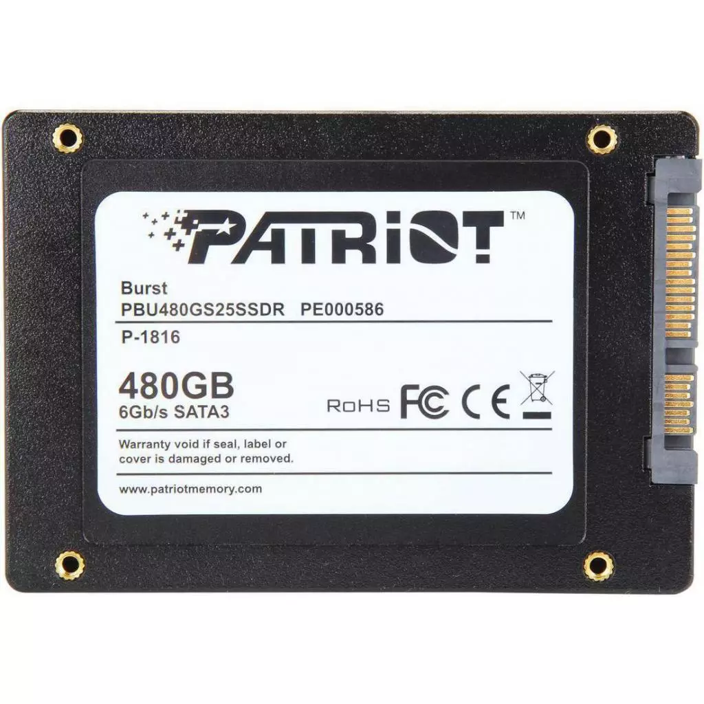 Накопитель SSD 2.5" 480GB Patriot (PBU480GS25SSDR) - 2 Накопитель SSD 2.5" 480GB Patriot (PBU480GS25SSDR) - 2