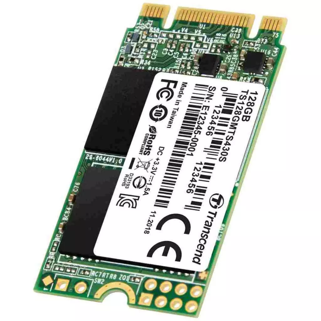 Накопитель SSD M.2 2242 128GB Transcend (TS128GMTS430S) - 1 Накопитель SSD M.2 2242 128GB Transcend (TS128GMTS430S) - 1